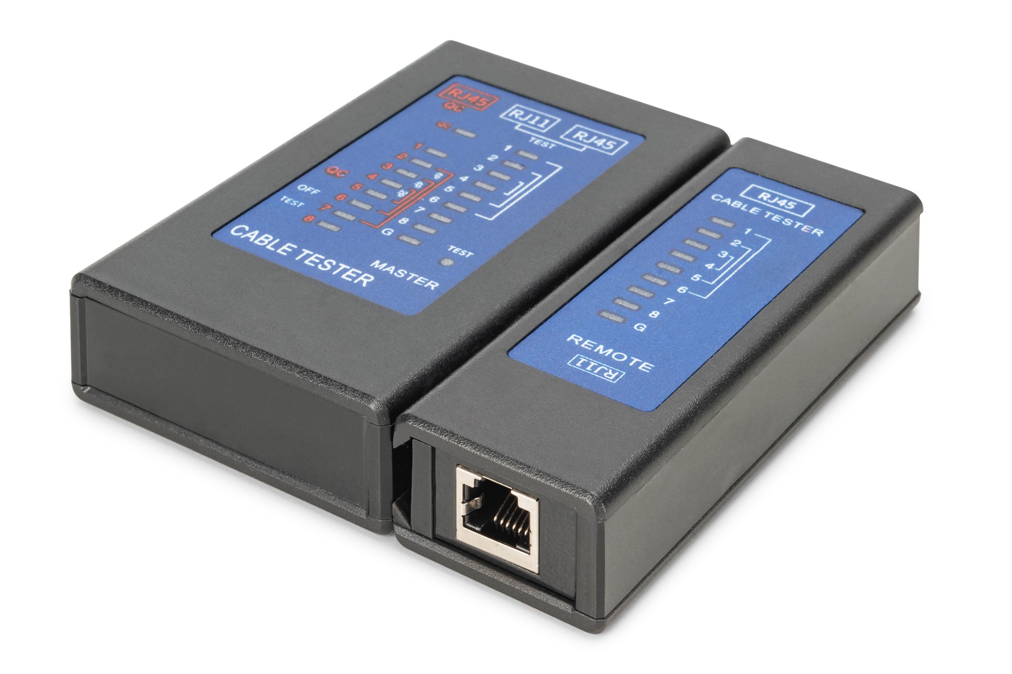 DN-14001-2  Comprobador de estado inteligente y rápido para la conexión de mazos de cables telefónicos y de red.
