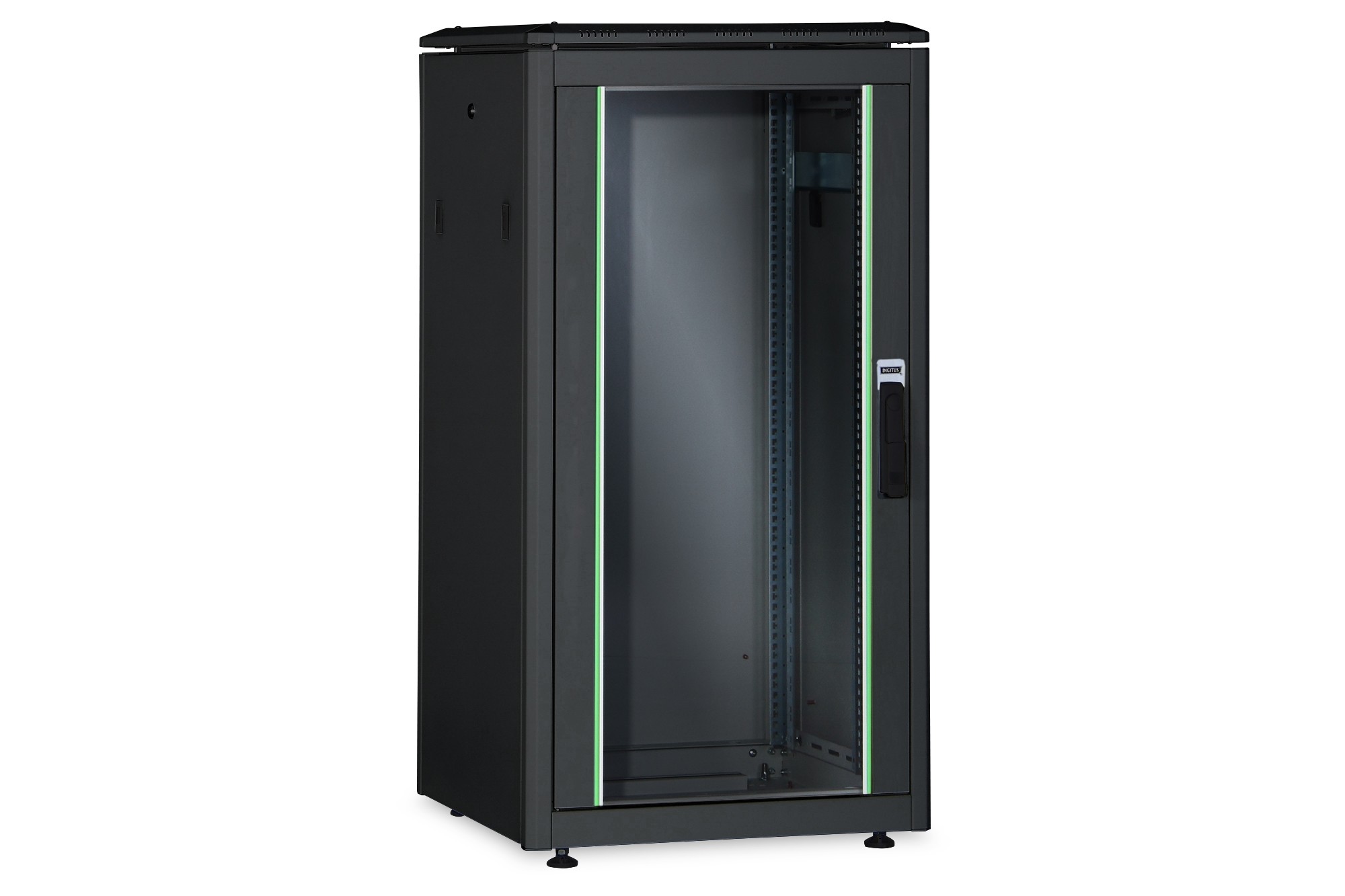 DN-19 26U-8/10-B-1  ARMARIO SUELO 19" 26U 800X1000 negro (RAL 9005) Unique Capacidad de carga: 1200 kg