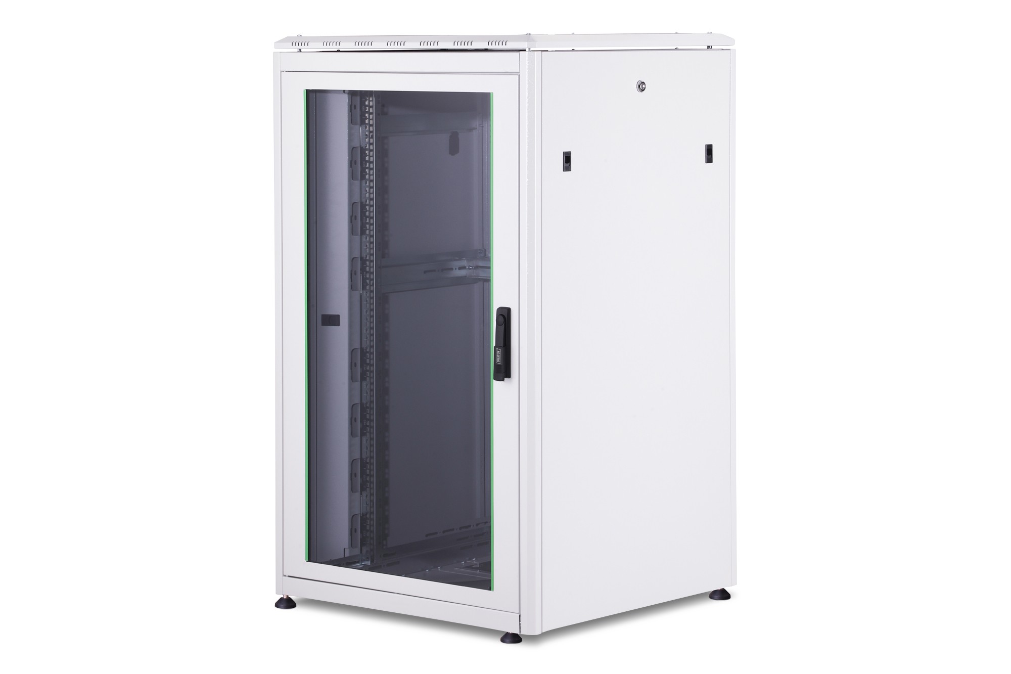 DN-19 26U-8/8-1  ARMARIO SUELO 19" 26U 800x800 gris (RAL 7035) UNIQUE  Capacidad de carga: 1200 kg