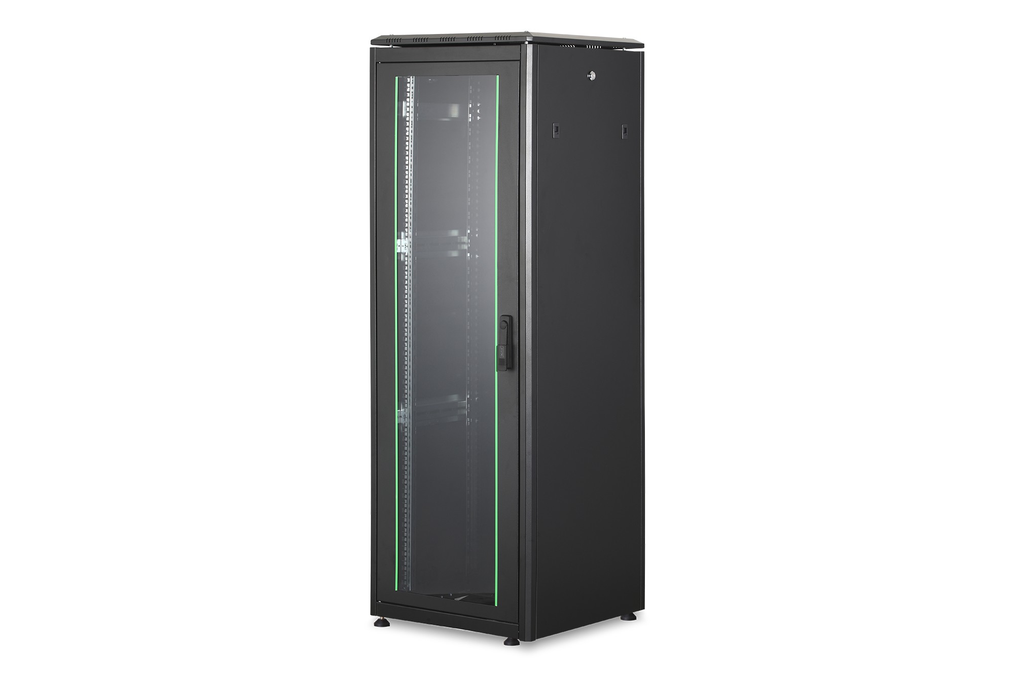 DN-19 36U-6/6-B-1  ARMARIO SUELO 19" 36U 600x600 negro (RAL 9005) Unique Capacidad de carga: 1200 kg