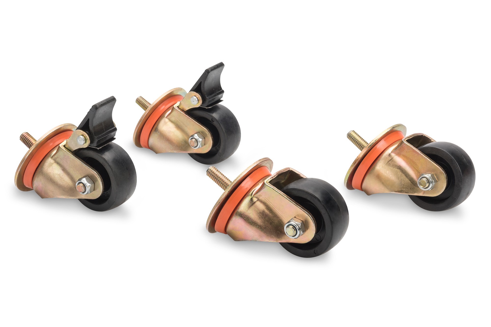 DN-19 CASTOR-OR  Juego de ruedas para Armarios universales & IP55 Schr. 4 piezas, 2 con freno
