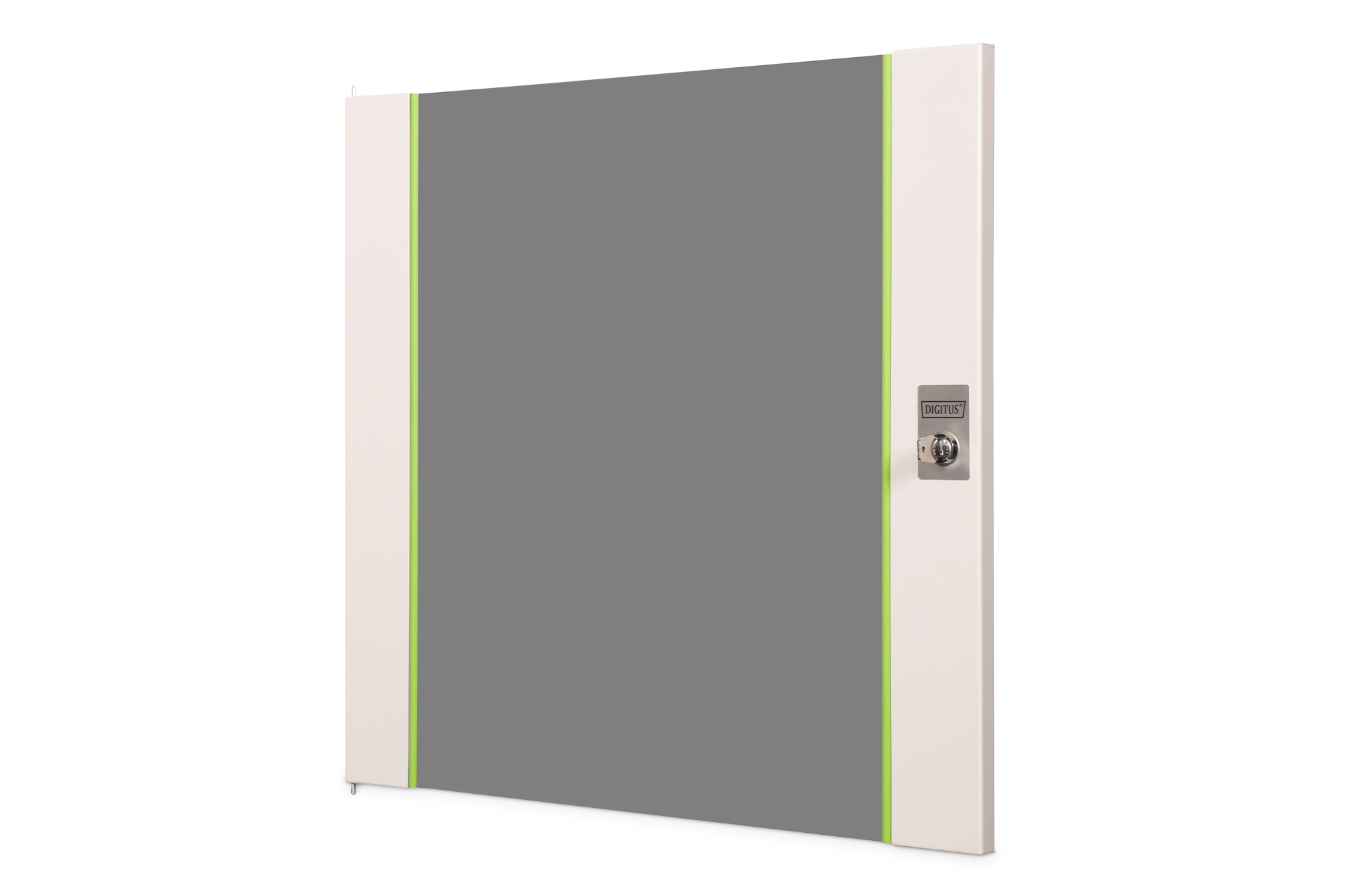 DN-19 D-12-U  Puerta frontal de cristal para armarios murales UNIQUE de 19" y 12U Color gris (RAL 7035)