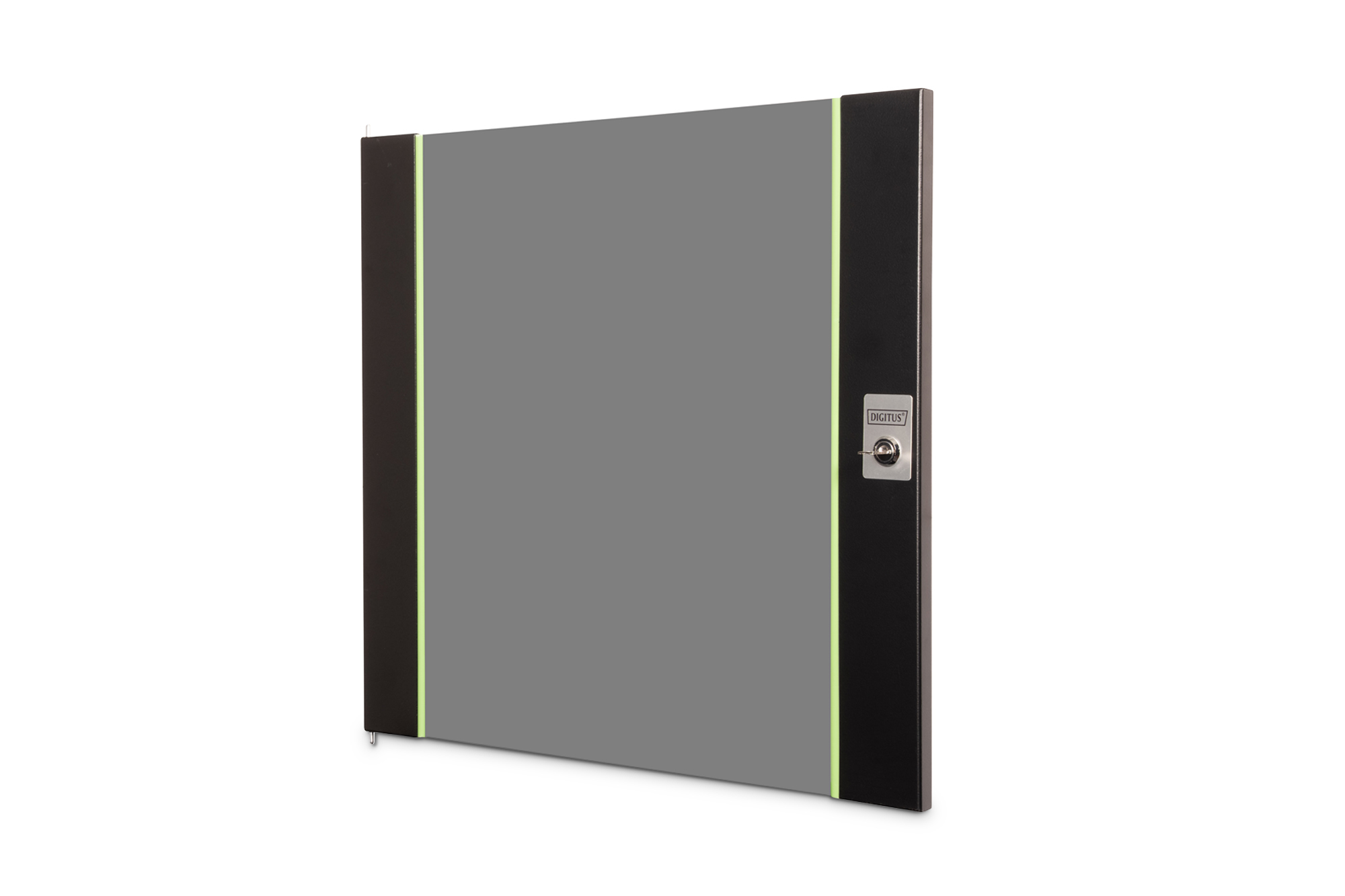 DN-19 DOOR-12-U-SW  Puerta frontal de cristal para armario mural UNIQUE de 19" y 12U Color negro (RAL 9005)