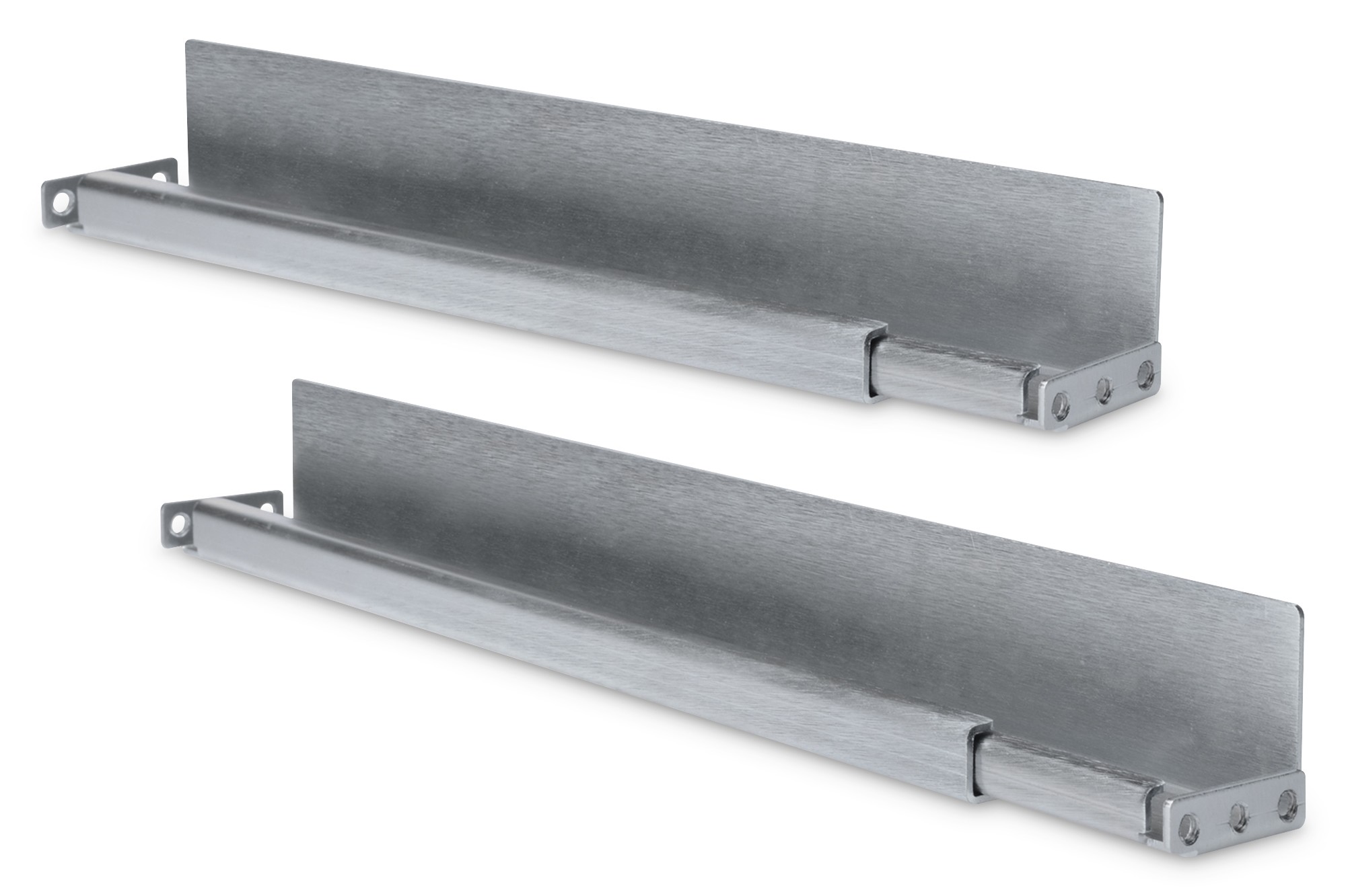DN-19 GS-NW  Guía de deslizamiento en L, para armarios de 600-800 mm de profundidad profundidad ajustable de 350-600 mm, juego de 2 piezas