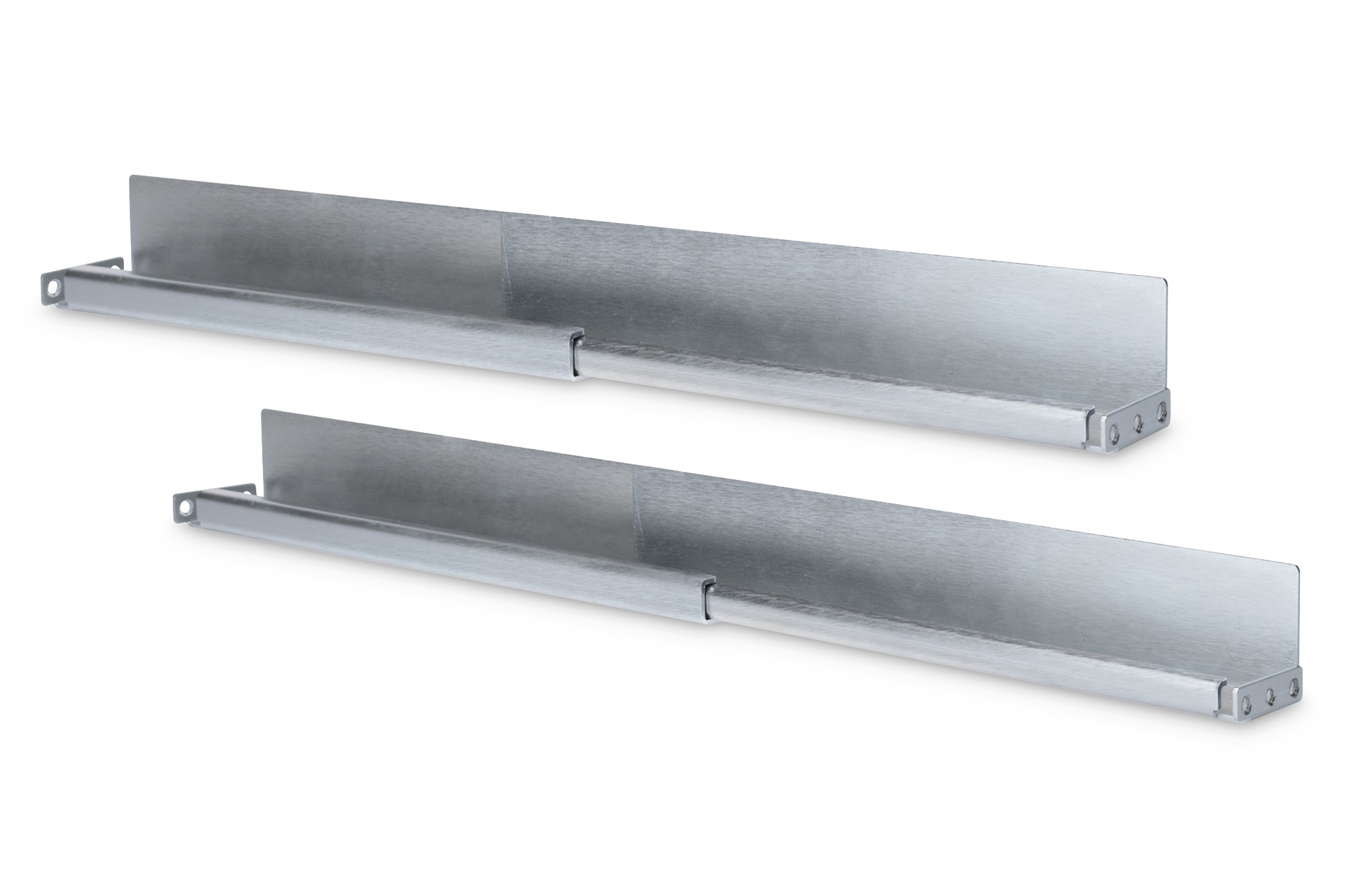 DN-19 GS-SRV  Guías de deslizamiento en L, para armarios de 800-1000 mm de profundidad. profundidad ajustable de 500-750 mm, juego de 2 piezas