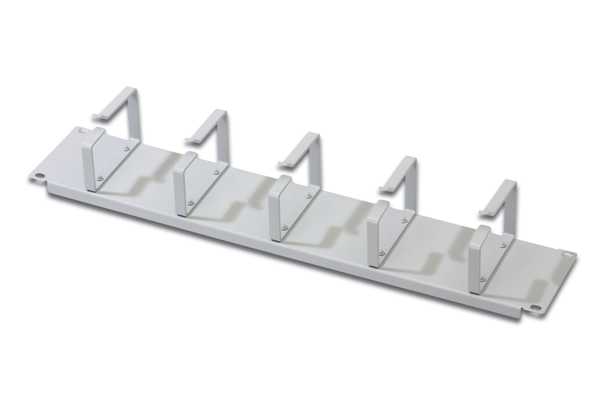 DN-19 ORG-2U  Panel Anillas 5 Anillas 85x60 mm,Gris (RAL 7035) Rack 19" 2U Digitus