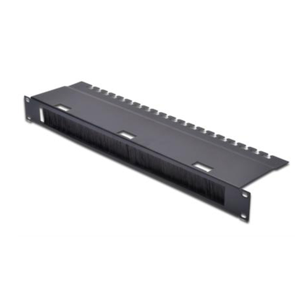 DN-19 ORG-3U-SW  Panel de gestión de cables 1U, Cepillo y bandeja Negro Digit