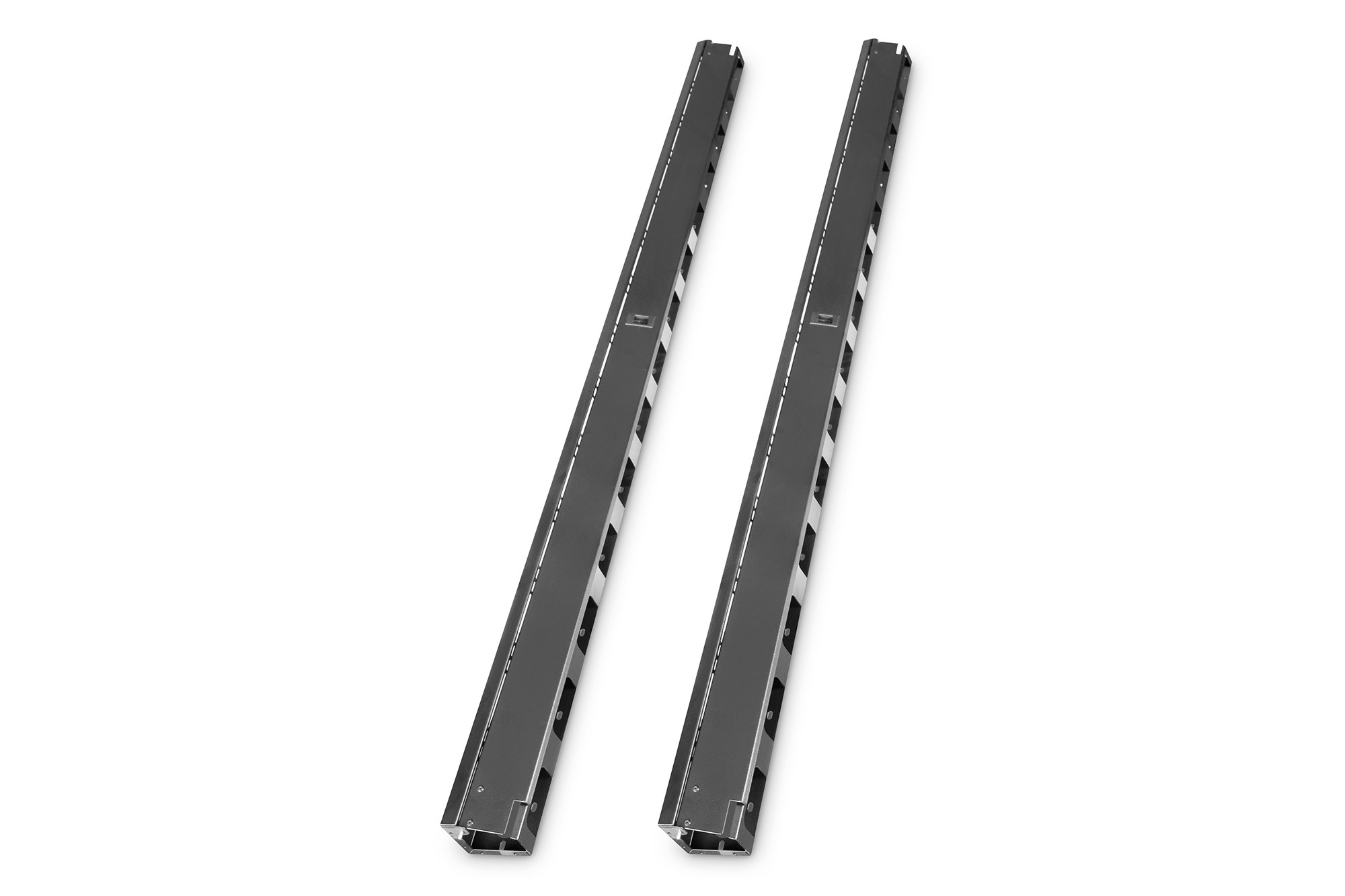 DN-19 ORG-42U-B  Canales para la conducción de cables verticales de 42UA 1865x92x85 mm, juego de 2 unidades, negro (RAL 9005)