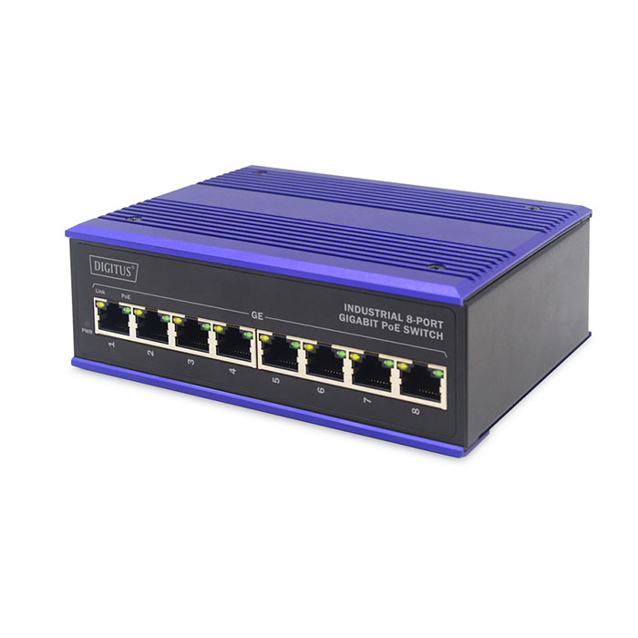 DN-651121  Switch  8 Port Industrial Gigabit Poe