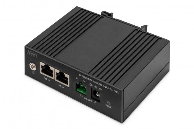 DN-651140  Divisor PoE industrial Raíl DIN, 60 W, IEEE802.3at/af