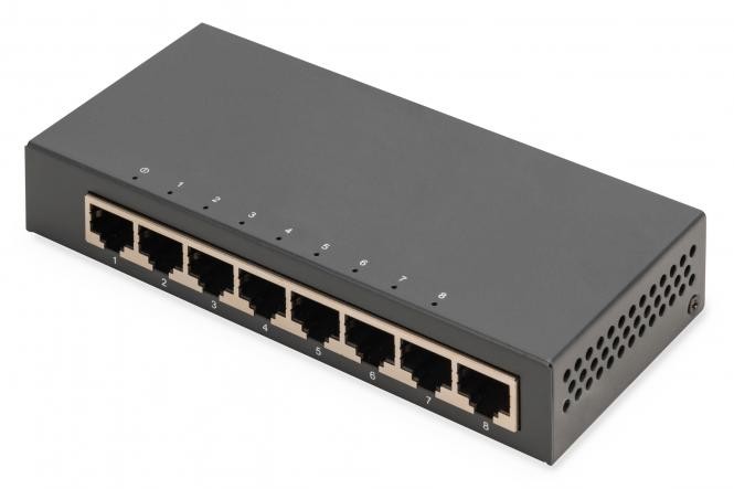 DN-80066-1  Switch  8 puertos Gigabit Negro Metal Digitus