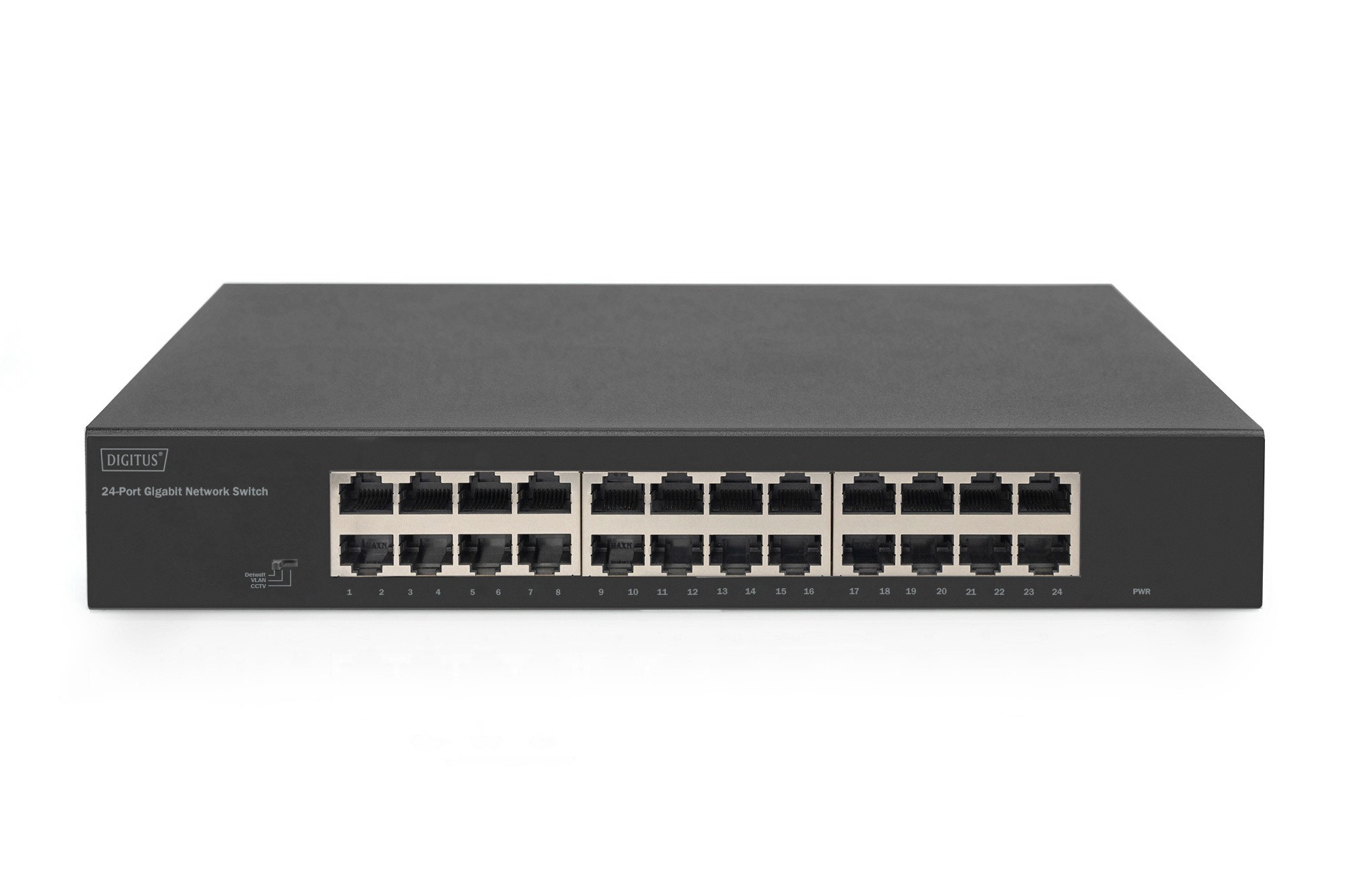 DN-80113-2  Conmutador Gigabit DIGITUS de 24 puertos 24 puertos 10/100/1000Base-T incluye Kit para Rack 19"