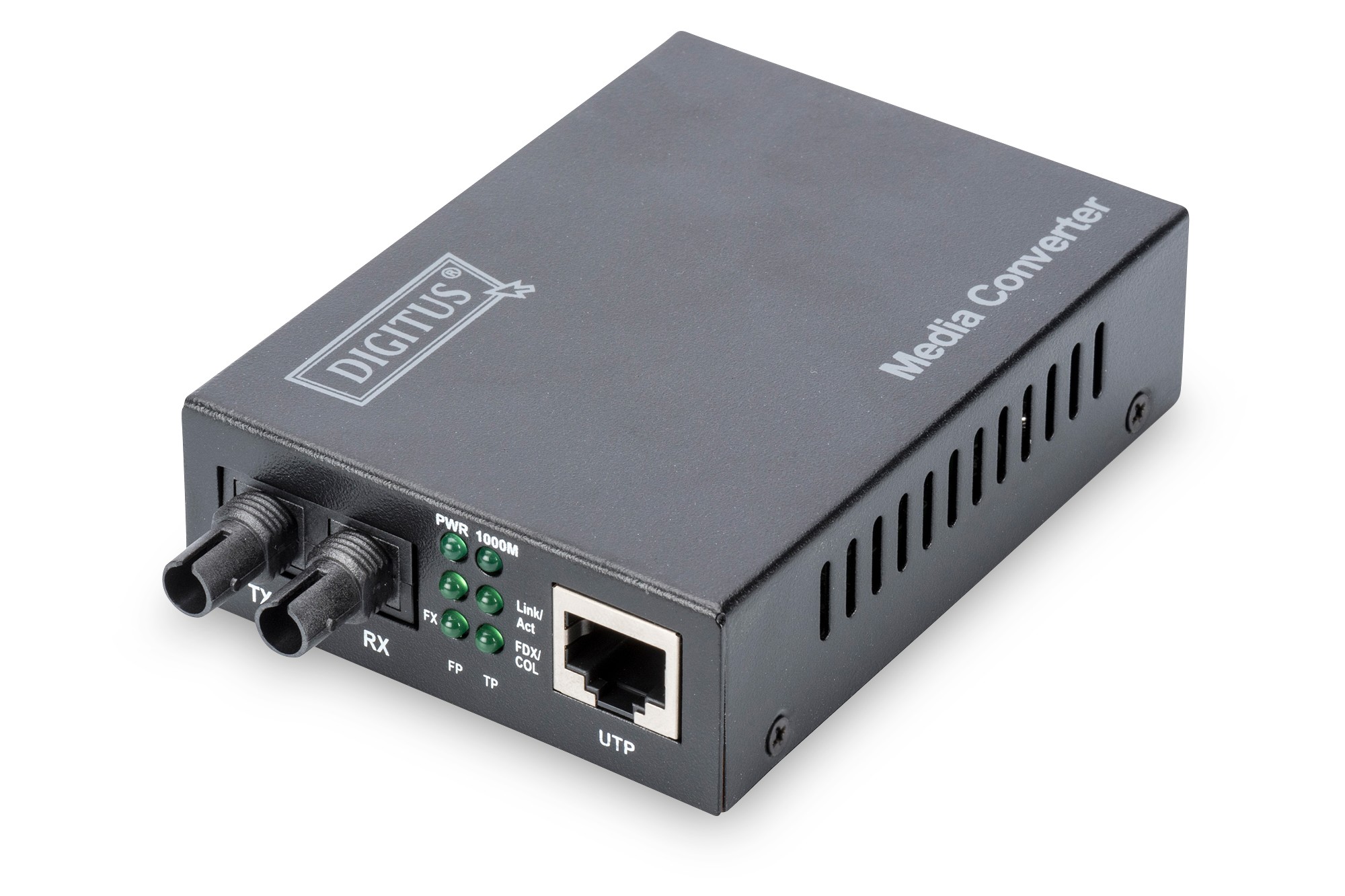 DN-82110-1  Convertidor de Medios Unidireccional Gigabit MM RJ45 ST 850nm, 0,5km
