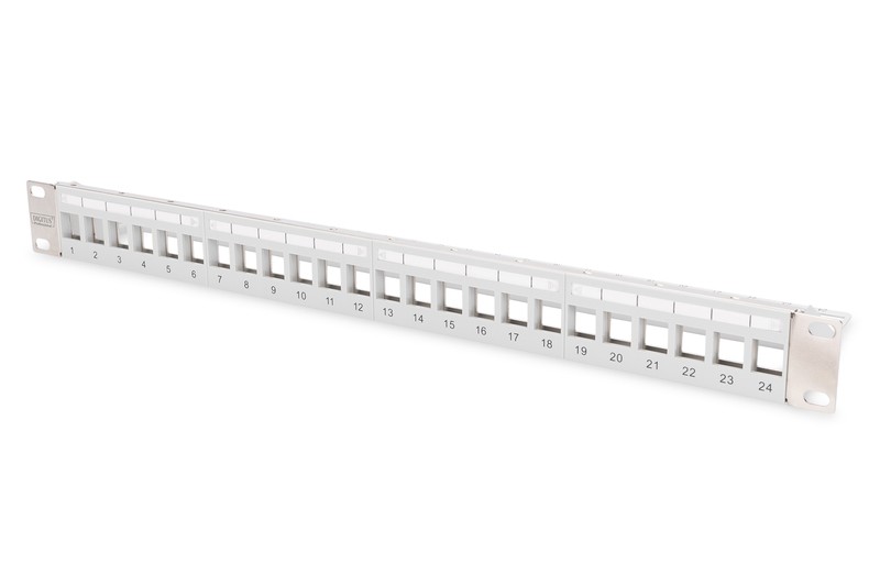 DN-91410-LF  Panel 19" 24 puertos modular 1U Gris