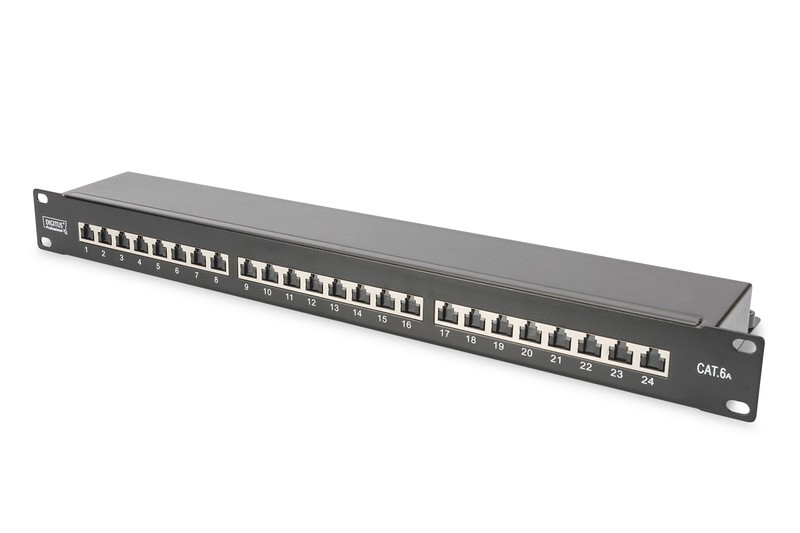 DN-91624S-EA-B  Panel 19" 24 Puertos FTP Cat 6A Negro 1U Digitus