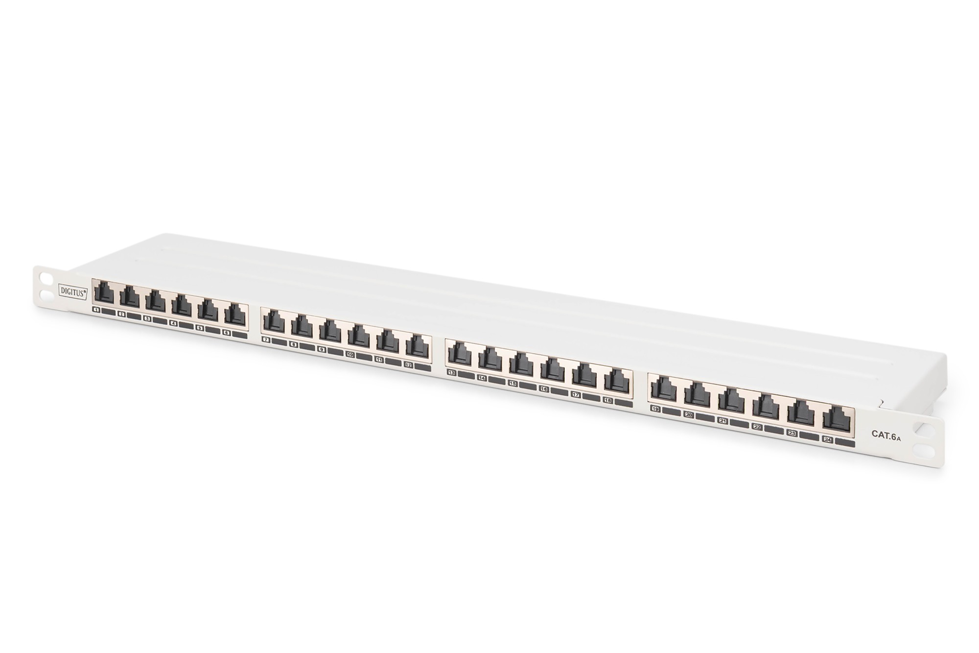 DN-91624S-SL-EA-G  Panel 19" 24 Puertos FTP Cat 6A 0.5U Gris  Digitus