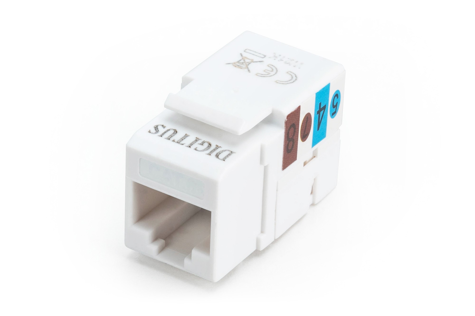 DN-93601  Conector Hembra KeyStone Cat 6 NO apantallado  Blanco