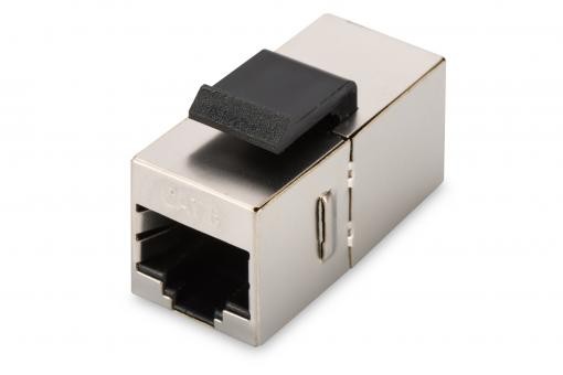 DN-93613-1  Adaptador KeyStone RJ45 Hembra - RJ45 Hembra Cat 6 Apantallado  apto para el montaje en paneles