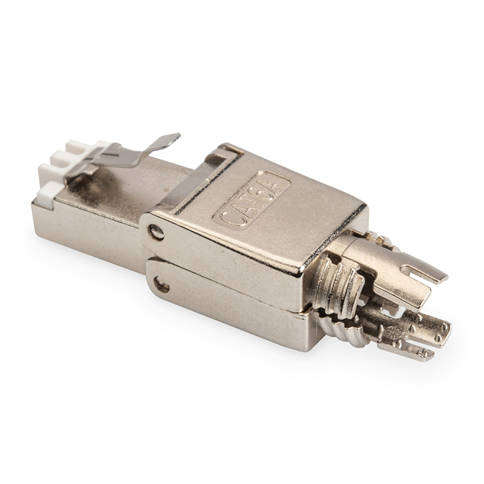 DN-93634  Conector de campo RJ45 Cat.6A, STP, AWG 22-27, atornilladura metálica Compatible con bis 4PPoE, IEEE802.3bt  digitus