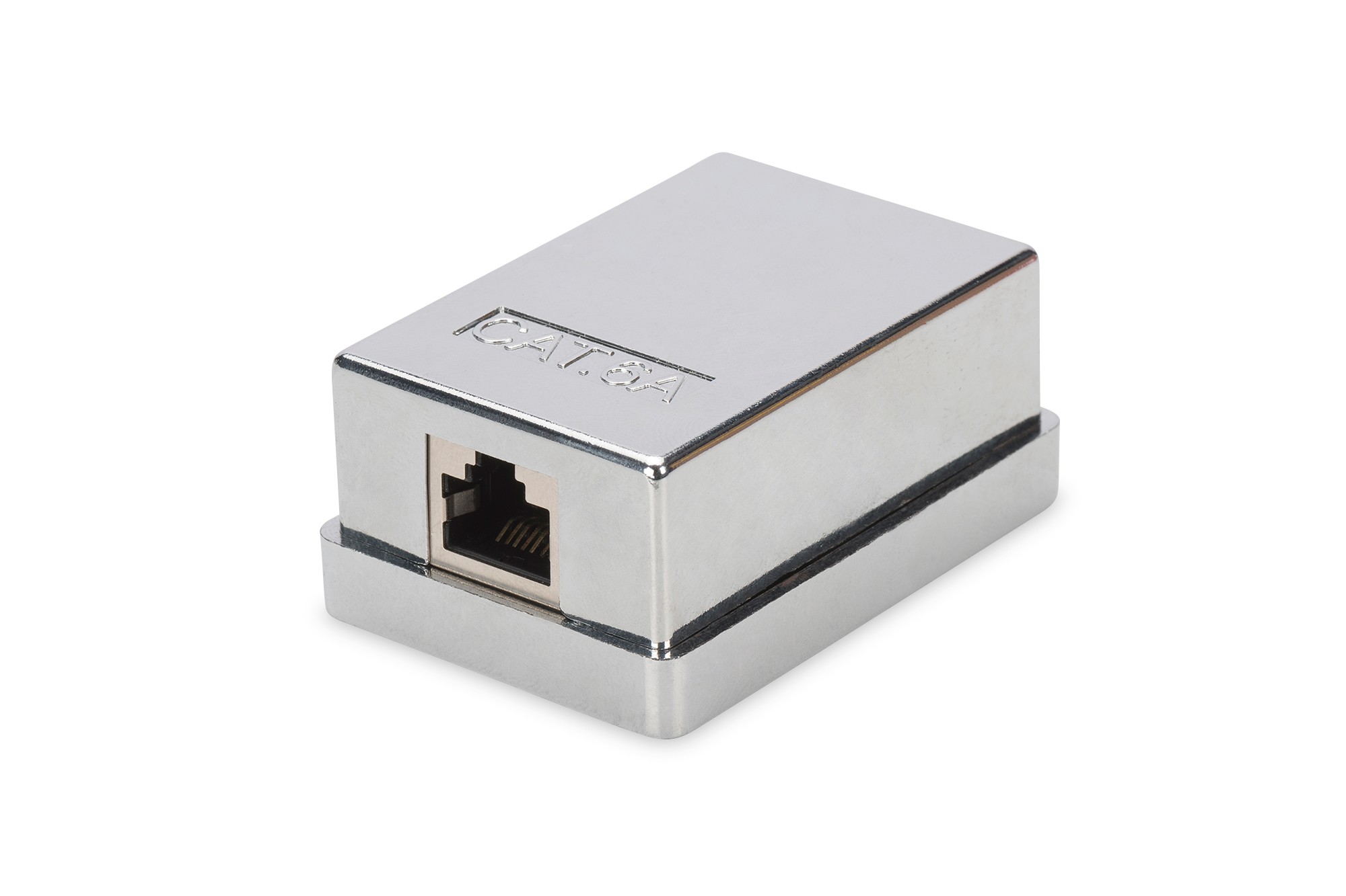 DN-93710  Roseta montaje en superficie Cat.6, 1 x RJ45 FTP, color Plateado DIGITUS