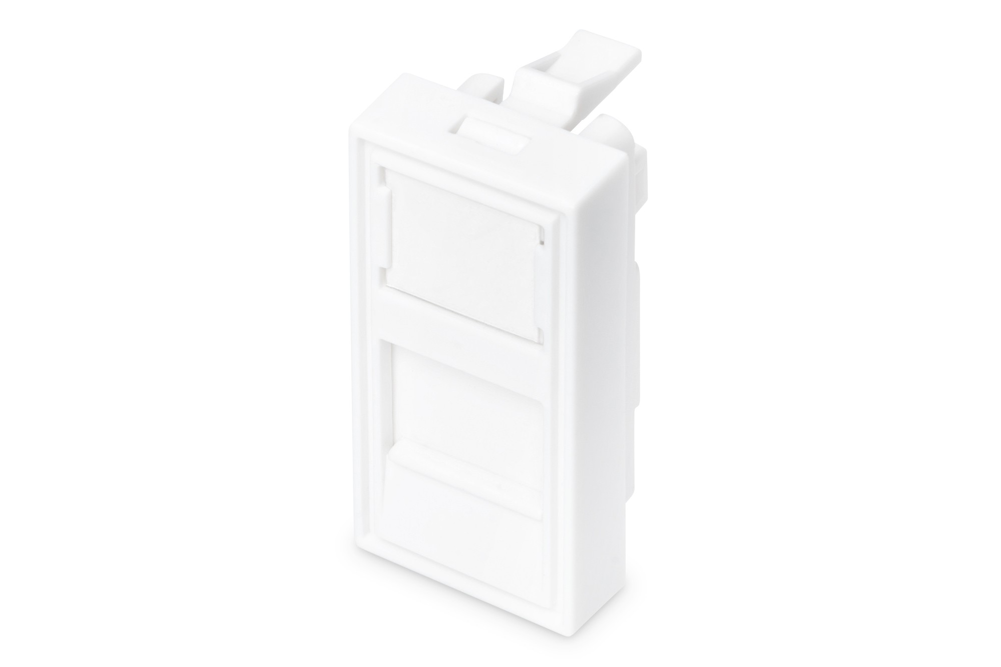 DN-93802-1-SH  22,5x45mm Tapa de 1 puerto con campo de etiquetado transparente para DN-93802-5, contenido: 1x tapa, RAL9003