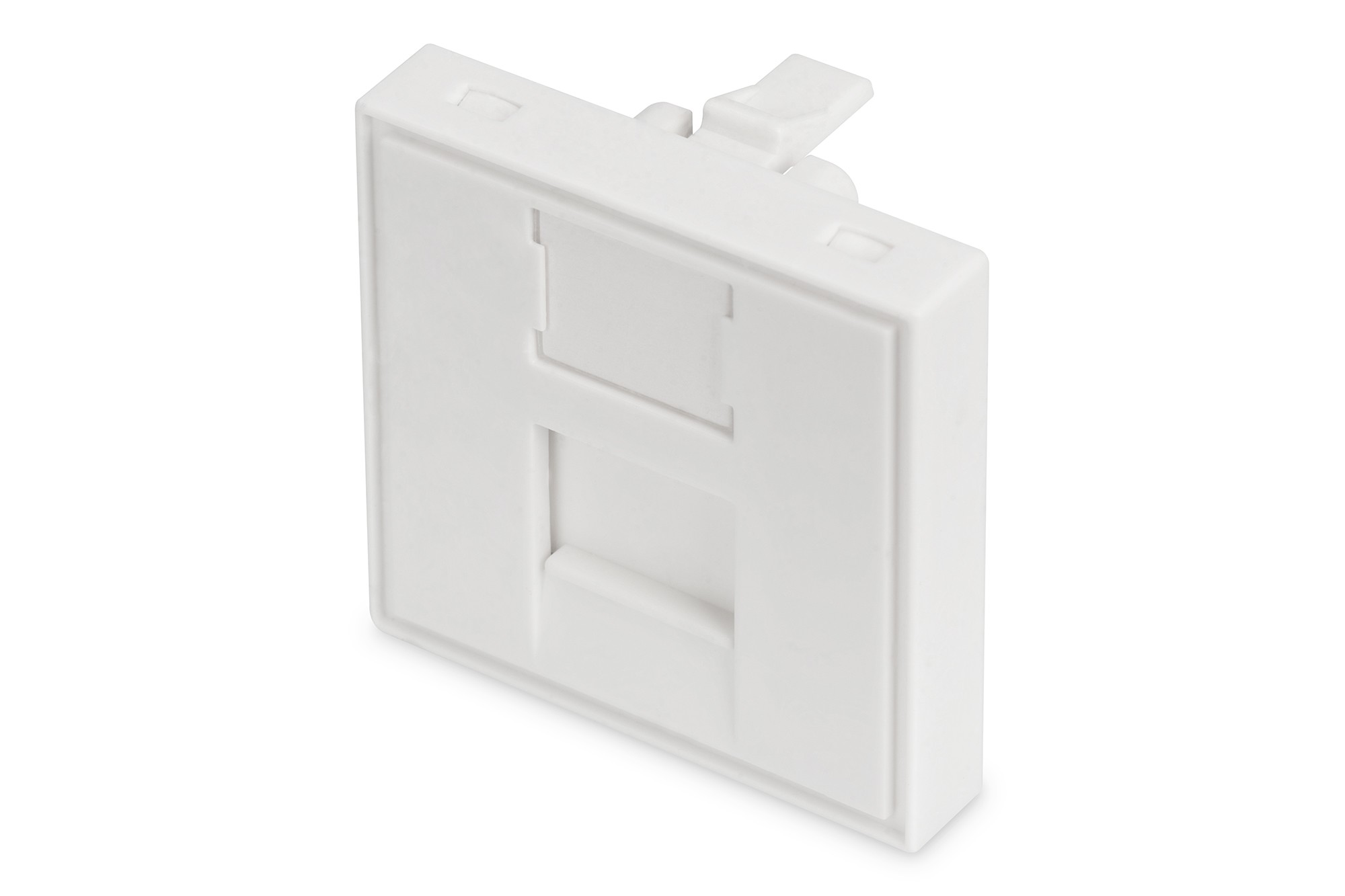 DN-93802-3-SH  45x45 mm Tapa de 1 puerto con campo de etiquetado transparente para DN-93802-5, contenido: 1x tapa, RAL 9003