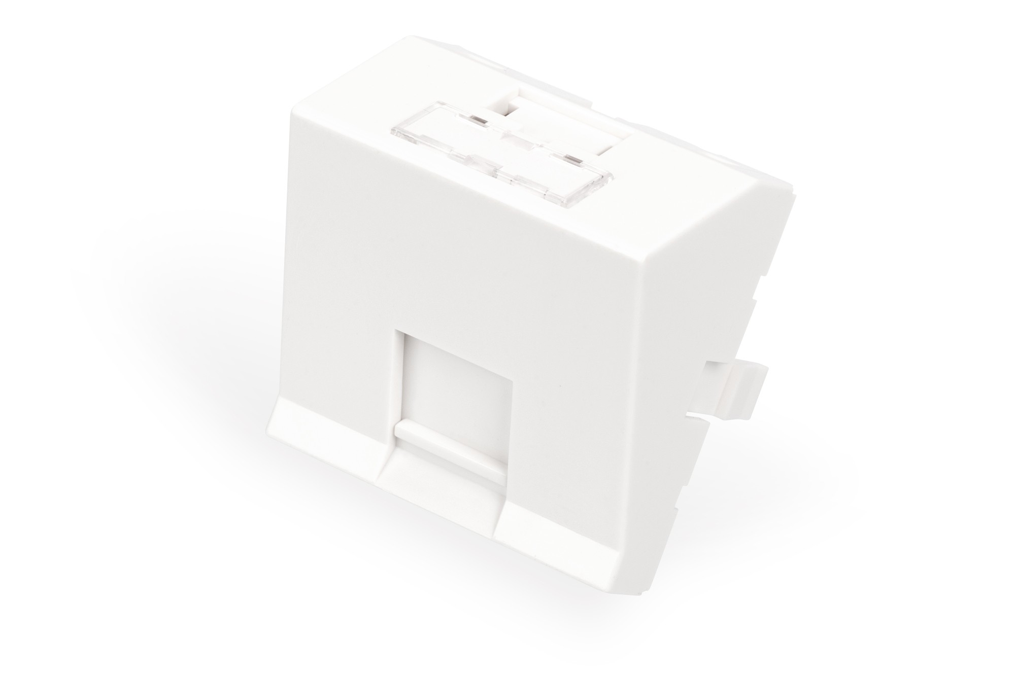 DN-93802-6-SH  Placa frontal, 45x45 mm, 1 puerto, acodada para DN-93802-5-SH, RAL 9003