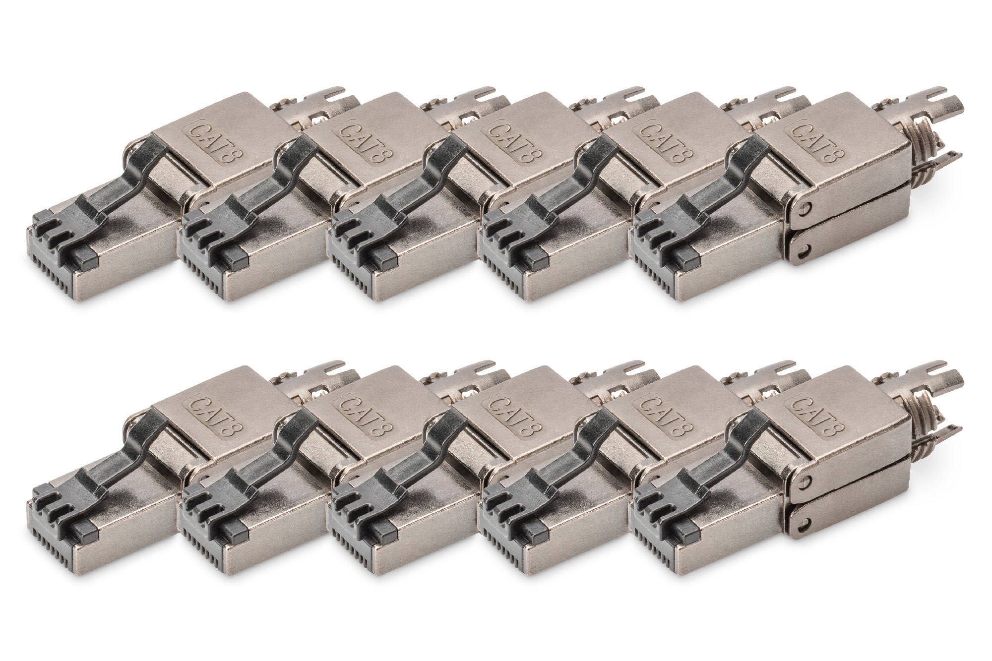 DN-93837-10  Conector RJ45 Cat 8.1 STP Sin Herramientas METAL Digitus   (PRECIO 10 UNIDADES)