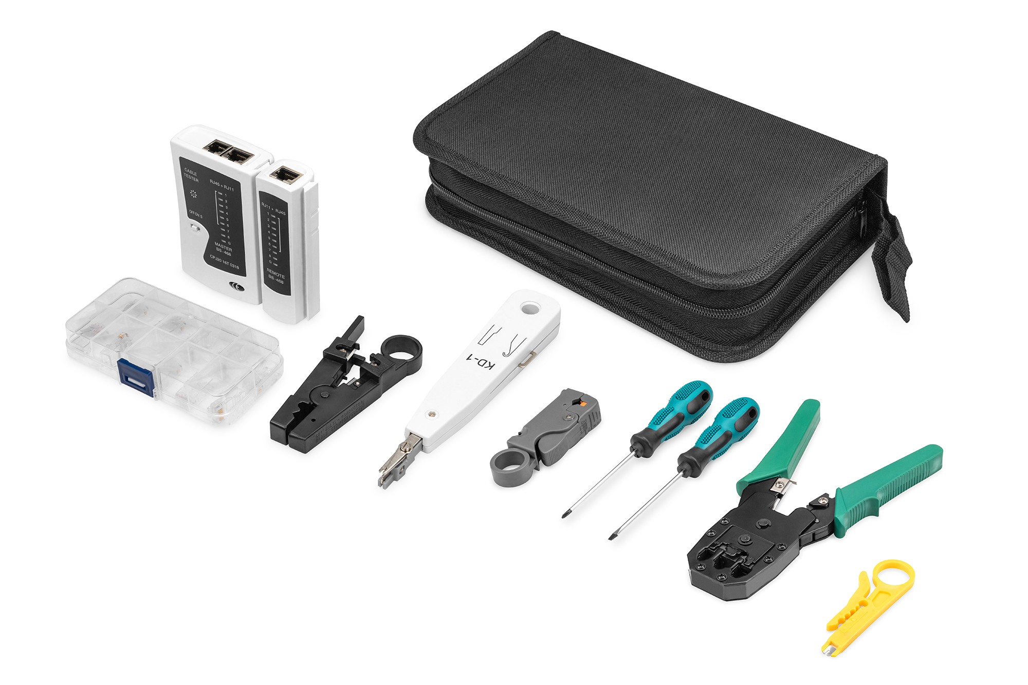 DN-94027  Kit de herramienta de red 12 piezas DIGITUS