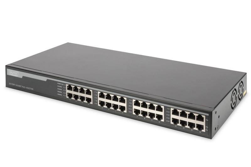 DN-95116  Inyector PoE+ 802.3 30W POE+ 16 Puertos Gigabit