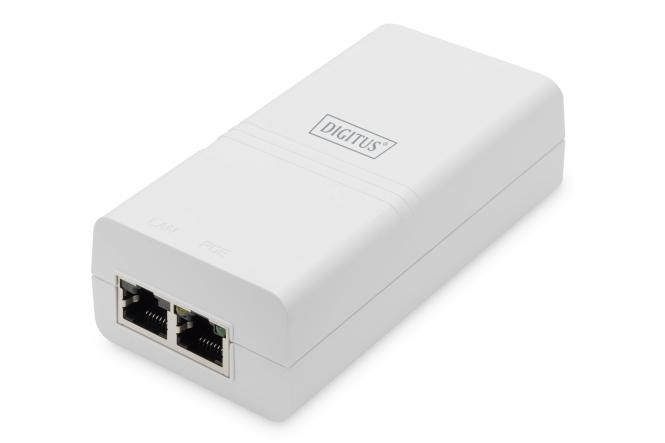 DN-95131  Inyector PoE Gigabit Ethernet, 802.3af, blanco 802.3af, 15,4 W, carcasa pequeña, blanco
