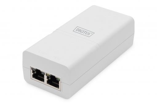 DN-95132  Inyector PoE Gigabit Ethernet PoE+ 802.3at, 30 W, carcasa pequeña, blanco Digitus