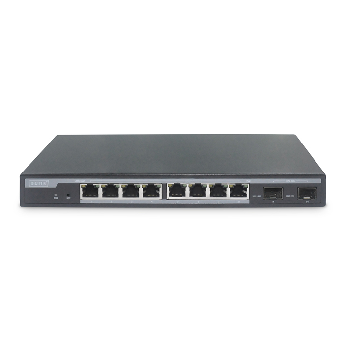 DN-95344  Switch  8 Ports Gigabit POE, Gestionable L2 + 2SFP 86W Sobremesa