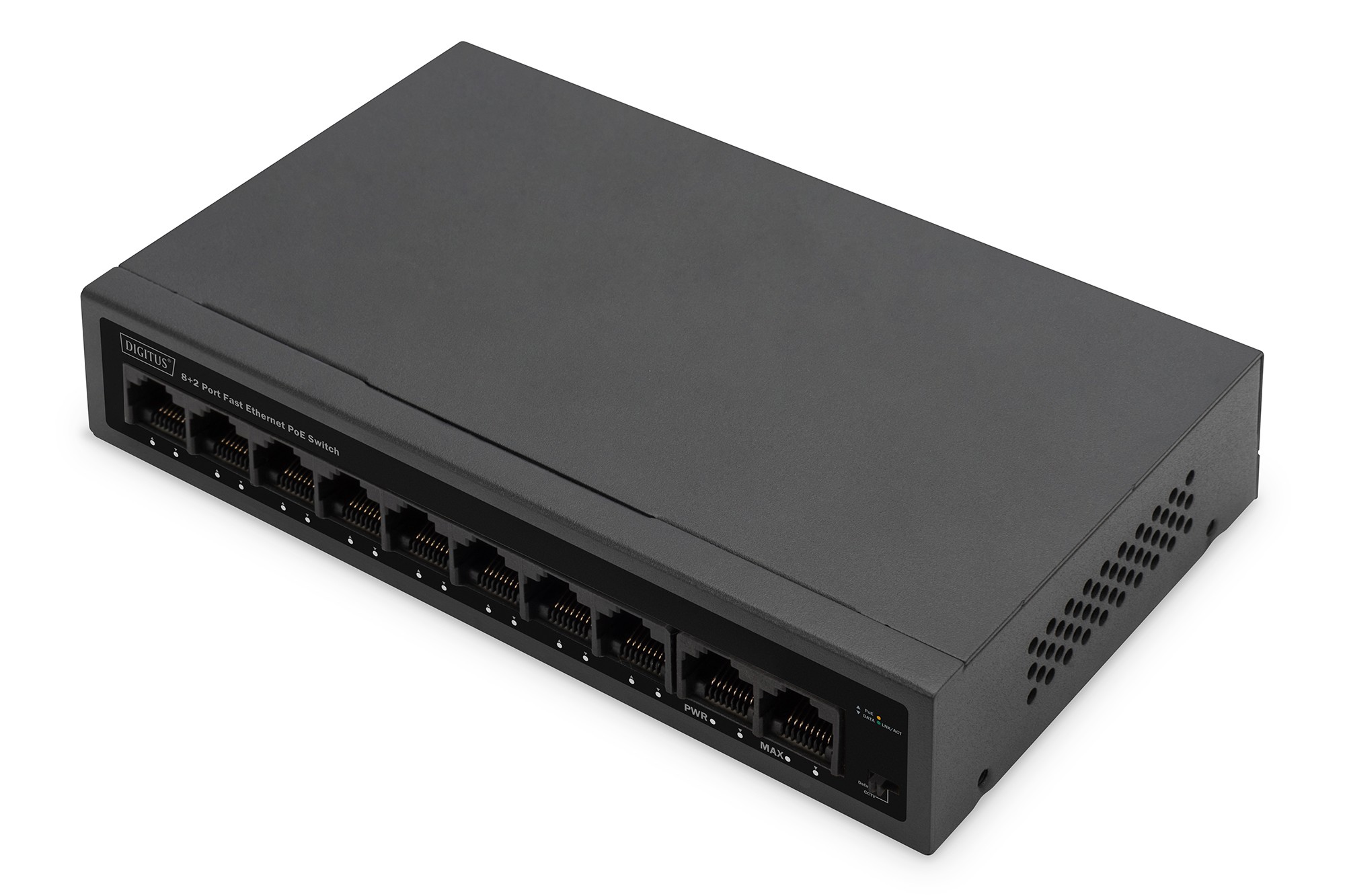 DN-95354  Switch  8 Fast ethernet RJ45 POE+ 2 RJ45 65W Sobremesa Digitus