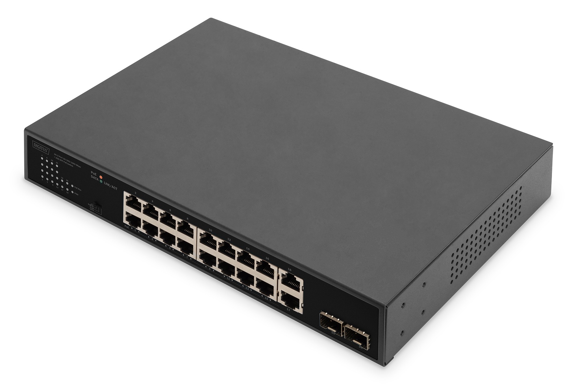 DN-95359  Switch 24 Gigabit RJ45 POE+ 2 Gigabit SFP 330W  Digitus 19"