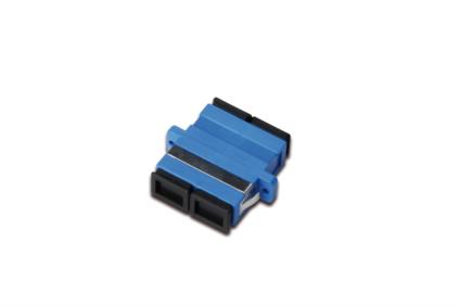 DN-96003-2  Acoplamiento de fibra &oacute;ptica, d&uacute;plex, SC a SC, SM, OS2, azul Manguito cer&aacute;mico, carcasa de pl&aacute;stico, incl. tornillos