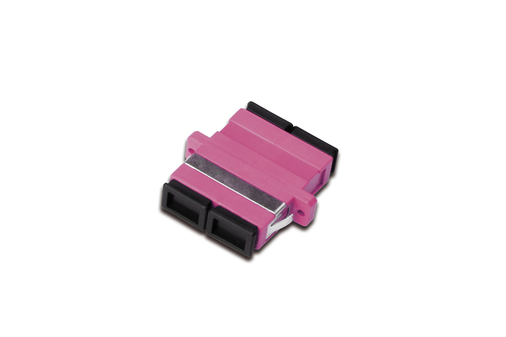 DN-96018-2  Acoplamiento de fibra &oacute;ptica, d&uacute;plex, SC a SC, MM OM4, violeta Manguito cer&aacute;mico, carcasa de pl&aacute;stico, incl. tornillos