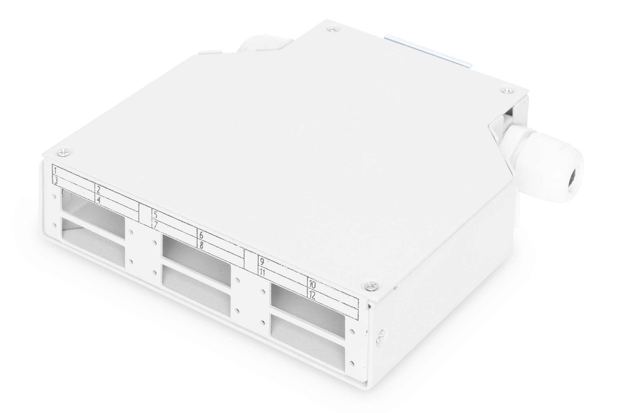 DN-96890  Adaptador de carril DIN para 6 acopladores SC/DX Color gris