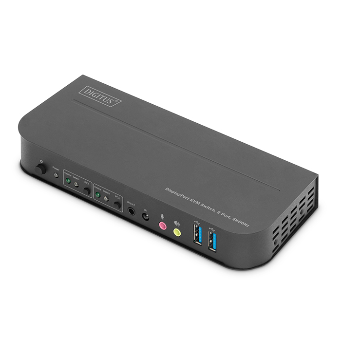 DS-12850  Switch KVM  2 puertos 2 DP in, 1 DP/HDMI out 4K60Hz DIGITUS