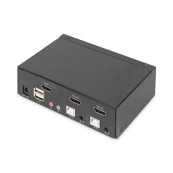 DS-12870  Conmutador KVM  2 puertos HDMI-USB-Audio-HUB USB 2.0 Digitus