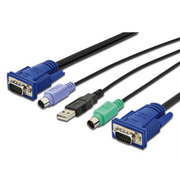 DS-19232  Cable KVM USB/PS2  3,00m