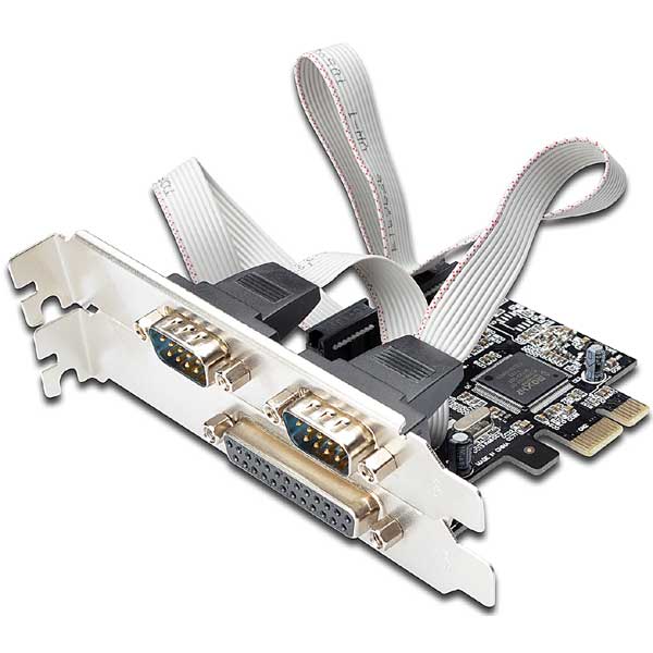 DS-30040-2  Tarjeta PCI Expres COMBO 2+1 Puertos 2xRS-232+1xParalelo   Chipset: AX99100  Digitus