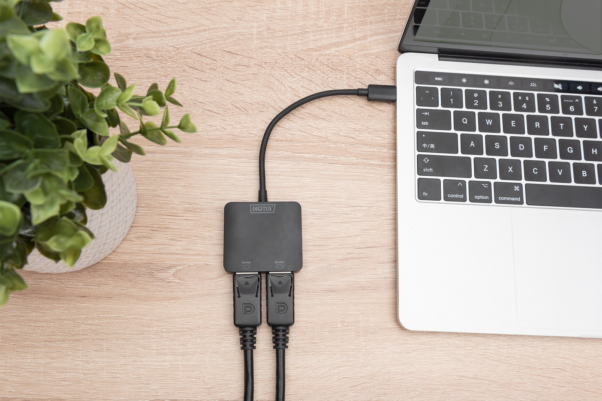 DS-45339  Hub de vídeo MST de 2 puertos (USB-C a 2 DP) Doble Monitor Digitus **Ultimas Unidades****