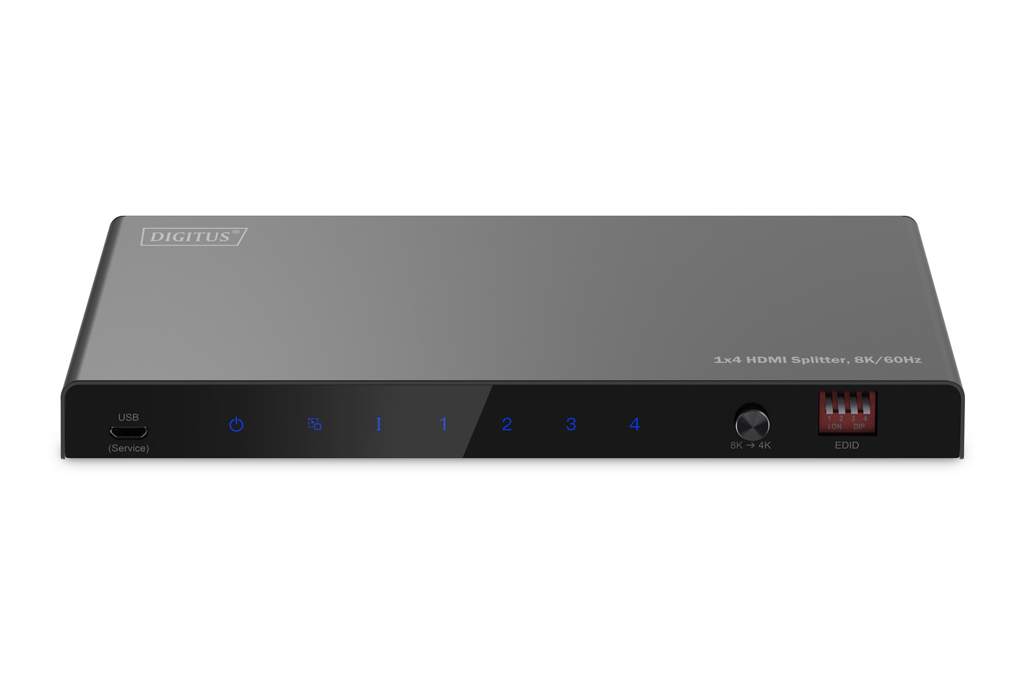 DS-55340  Splitter HDMI  4 Puertos 8K/60Hz (4:4:4), Toslink, Estéreo, Control EDID  Digitus