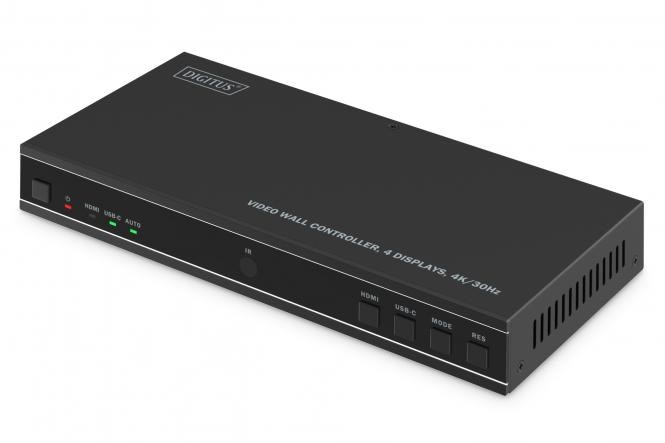 DS-55358  DIGITUS Controlador de videowall HDMI, 4 pantallas 4K/30Hz, HDMI, USB-C