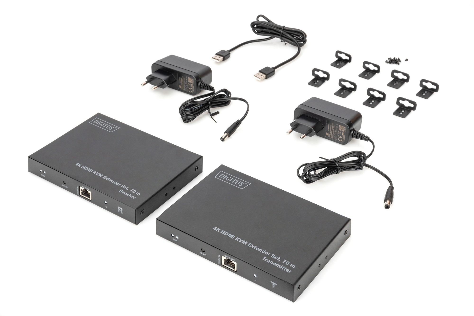 DS-55513  Extender  70 metros  HDMI 2.0 COMPATIBLE CON HDMI 2.0 KVM EXTENDER+PANEL TÁCTIL