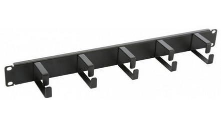 EE007  Panel 5 Anillas de 7 Cm,Negro Rack 19" 1U  Cablecom EE007
