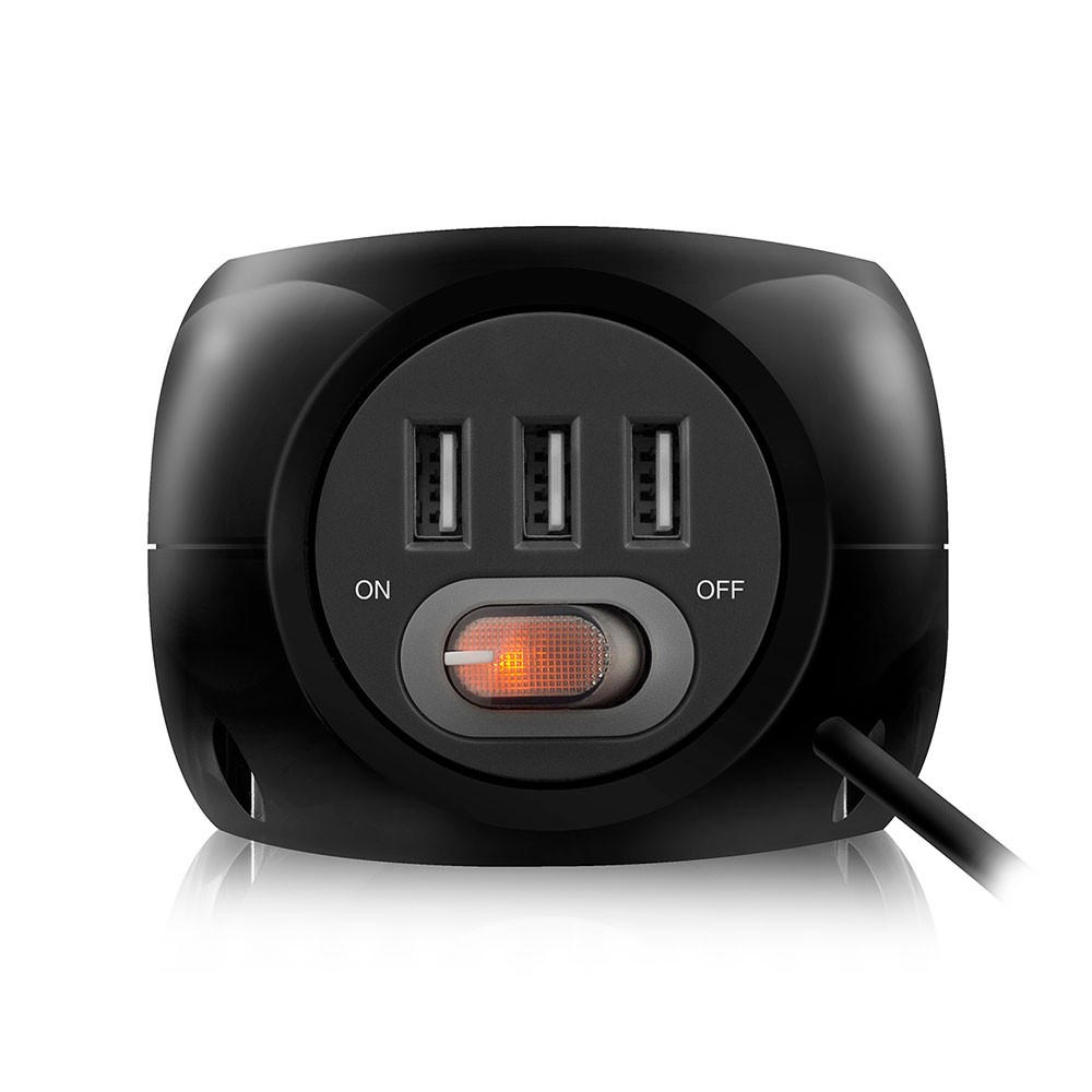 EW3938  Regleta de  3 tomas Sobremesa + 3 USB + INTERRUPTOR. Ewent Formato cubo Negra**Ultimas Unidades****