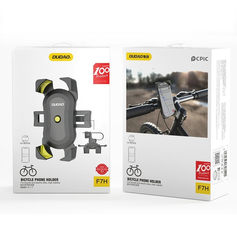 F7H  Soporte Movil En manillar Bicicleta, Negro, Dudao