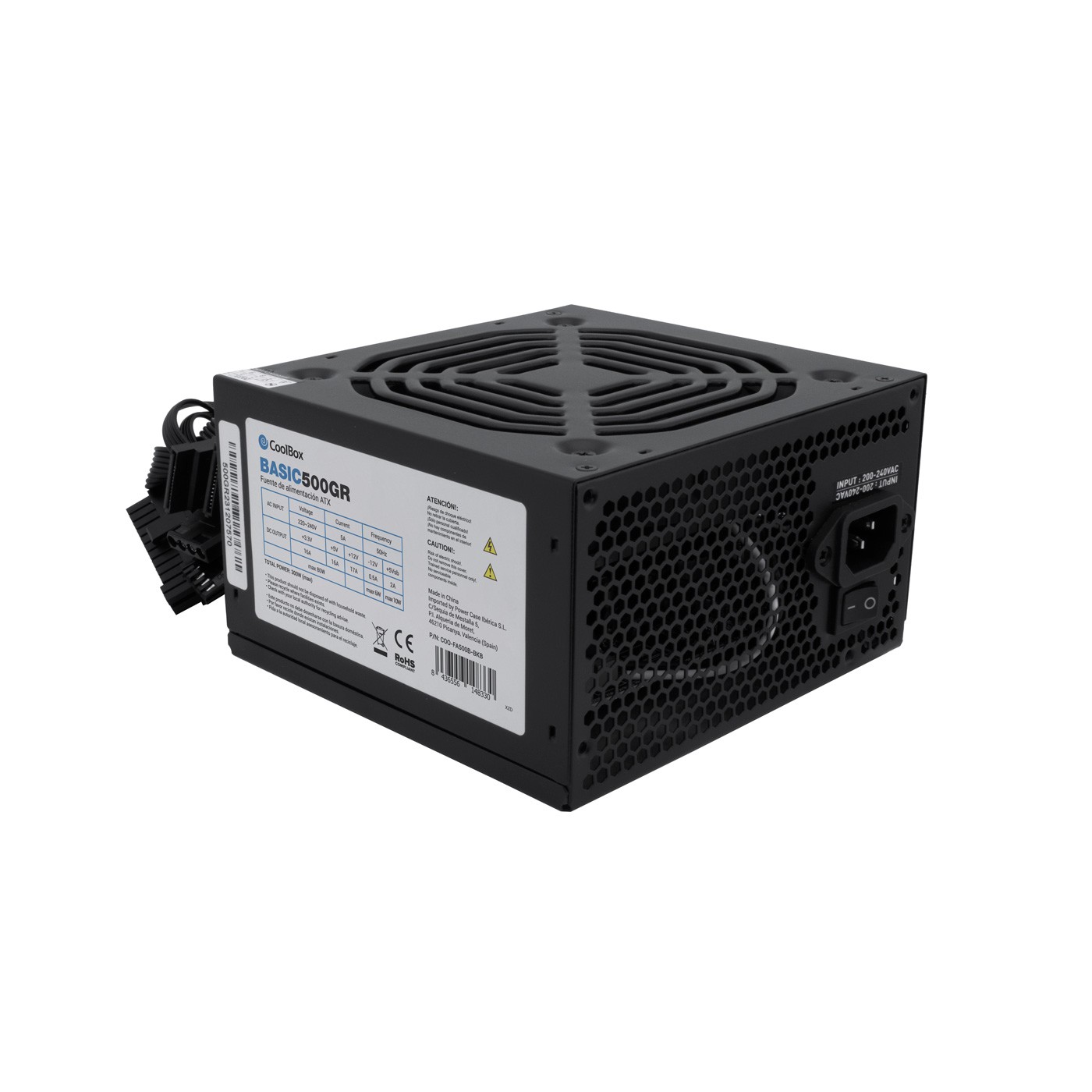 FALCOO500BGR  Fuente de alimentación COOLBOX BASIC 500GR ATX